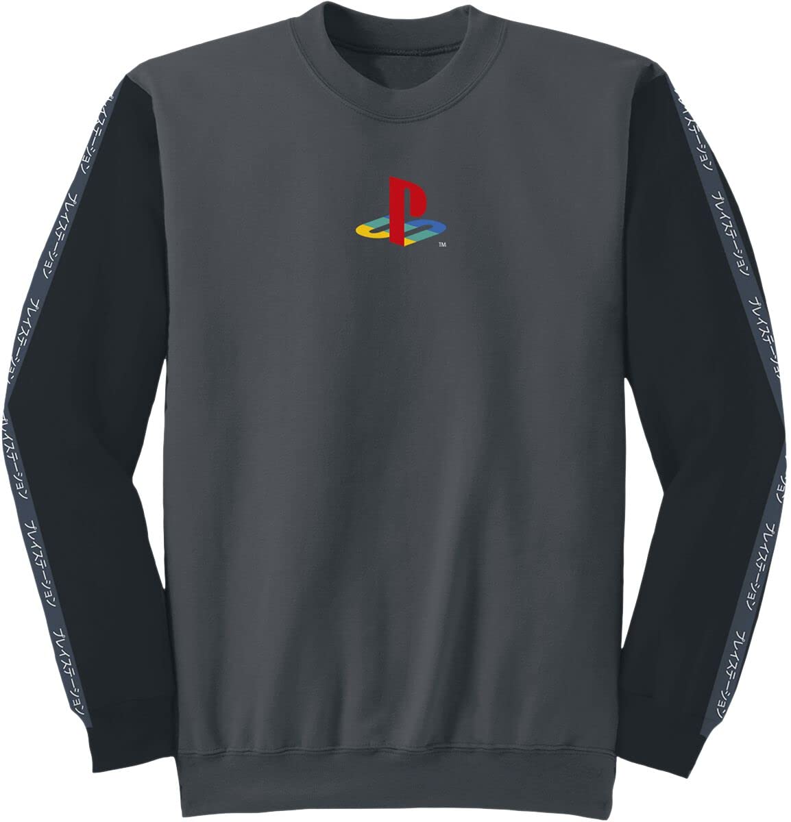 Playstation Men's Black/Charcoal Unisex Adult Japanese Sweatshirt (Xl) ()