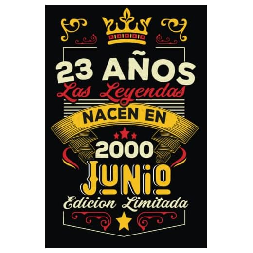 LAS LEYENDAS NACEN EN JUNIO EL AÑO 2000: 23 Aniversario Cuaderno personalizado 23 años regalos Feliz 2000 cumpleaños ideas de regalos