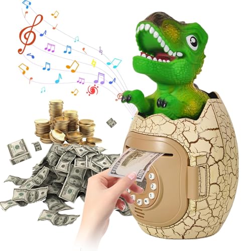 Dino Ei Dinosaurier Spardose Kinder Tresor Jungen Sparschwein Groß XXL...