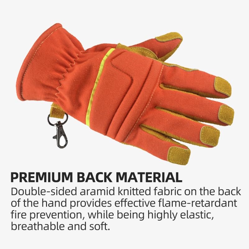 Guantes Resistentes a Cortes Guantes De Trabajo Seguridad Ignífugos, Anticortes, con Aislamiento Térmico Y For Rescate Emergencia | L