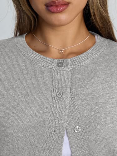 Image of Trendy Queen Cropped Cardigan Sweaters for Women Lightweight Y2k Fall Outfits Spring Fashion Clothes 2026