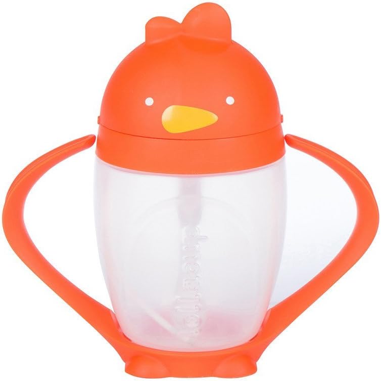 Lollaland Weighted Straw Sippy Cup for Baby: Lollacup - Transition Kids, Infant & Toddler Sippy Cup (6 months - 9 months) | Shark Tank Products | Lollacup (Orange)