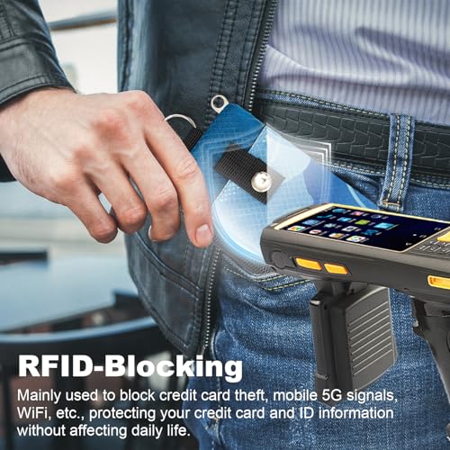 Image of Minimalist RFID Wallet with Lanyard, Multi-functional ID Case with 2 Zipper Pockets and Key Chain for Men and Women, Tactical Badge Pouch Cards Holder, Coin Purse for Travel Sports - Two-Tone