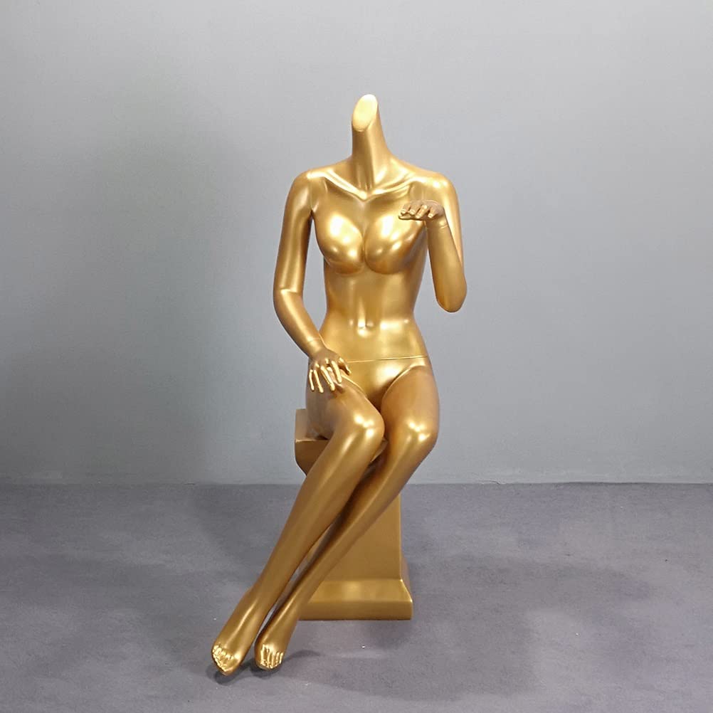 Amazon.co.jp: 洋裁用トルソー ゴールド プラスチック女性マネキン