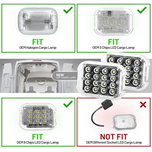 Lámparas LED Super Bright Xenon White para Ford Transit 2014-2024 miniatura 3