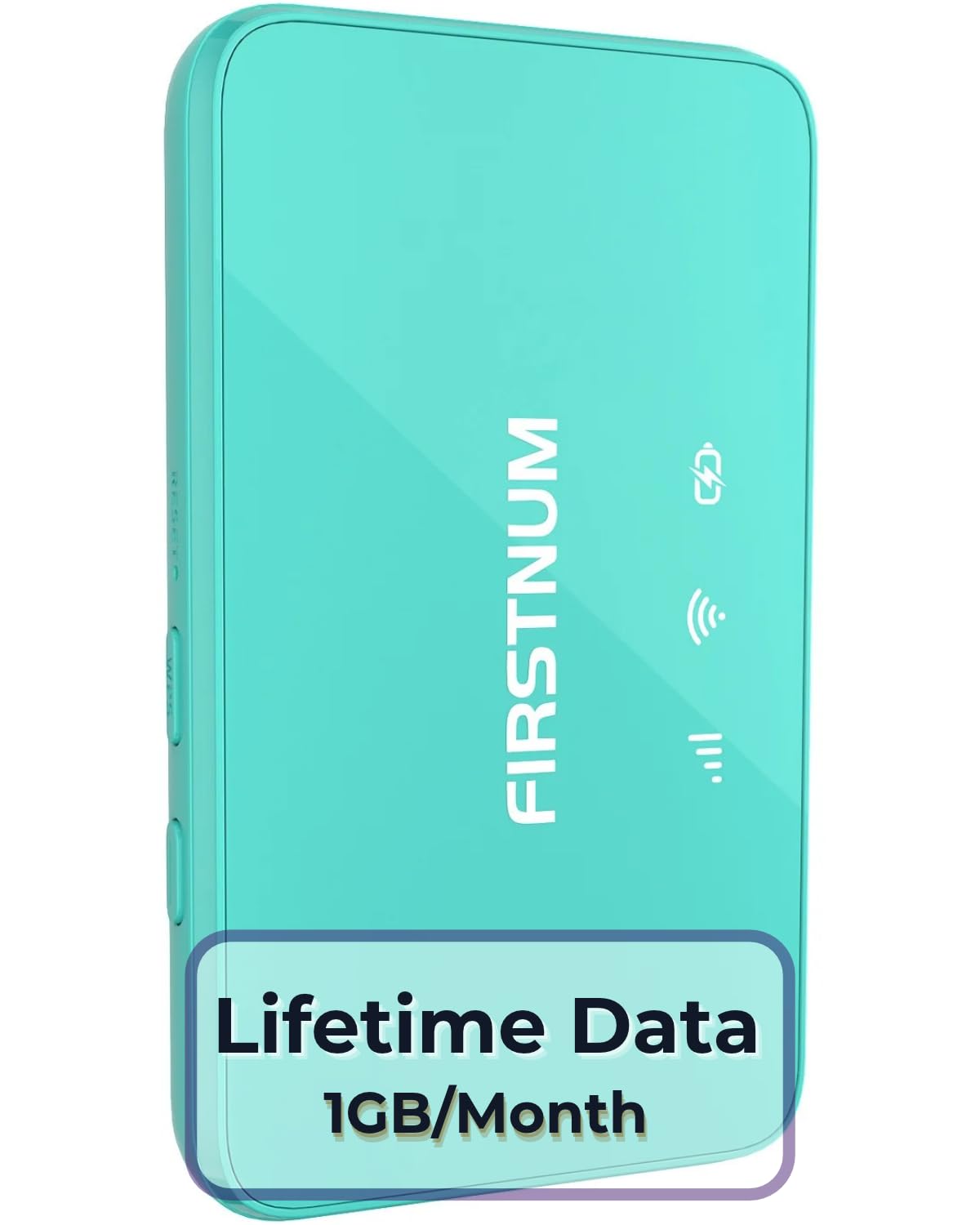 FIRSTNUM M6 Mobile Hotspot for Travel, 1GB Monthly Free Global Data, Blue