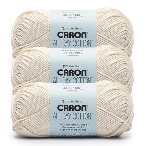 Caron All Day Cotton - 3 Pack of 173 Yards/3.52 oz...