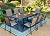 PHI VILLA 9 Piece Outdoor Dining Set for 8 Clearance, Patio Table and Chair Set with Expandable Metal Steel Table & Extra Large High Back Armrest Dining Chairs for Patio, Deck, Yard