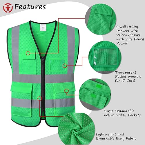 Image of Reflective Safety Vest for Men Women Construction Vest Meet ANSI /ISEA Standard