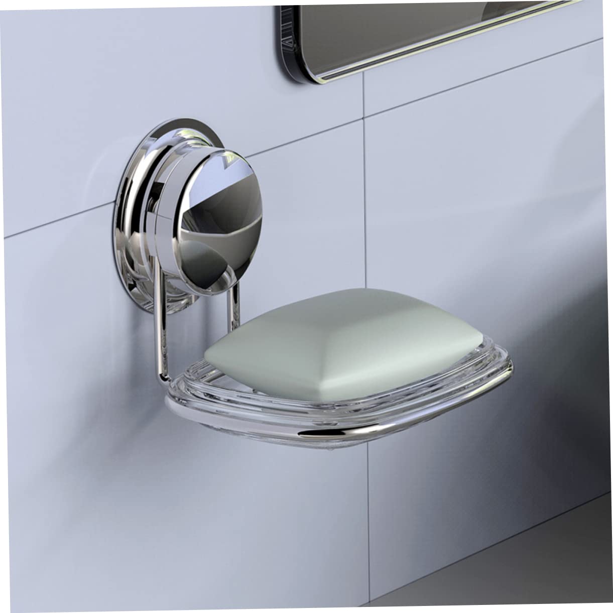 Porta Sapone da Muro in Acciaio Inossidabile Argento | 1 Pezzo, Removibile, per Bagno e Cucina, Contenitore per Sapone Montaggio a Parete