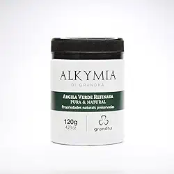 Alkymia Di Grandha Argila Refinada e Pura 120g Propriedades Naturais Preservadas Terapias Complementares (Argila Verde Refinada - 120g)