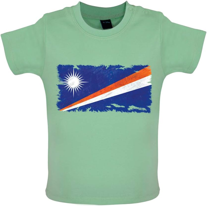 Dressdown Marshall Islands Grunge Style Flag - Organic Baby/Toddler T-Shirt