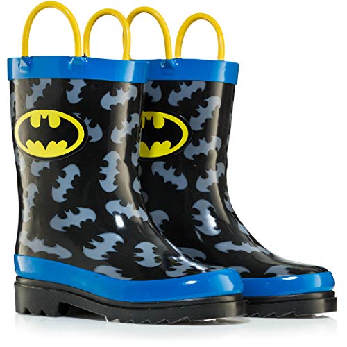 DC Comics Kids Boys' Superman Character Printed Waterproof Easy-On Rubber Rain Boots (Toddler/Little Kids)3