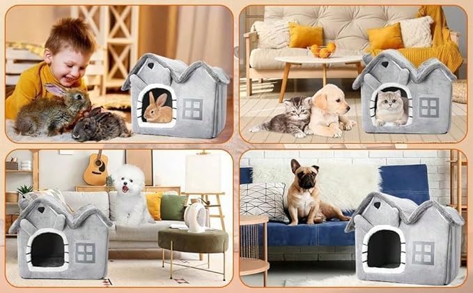 Casa Plegable para Gatos y Perros Grande con Espuma Viscoelá miniatura 2
