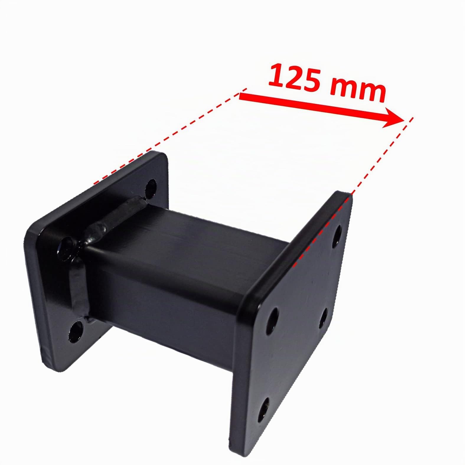 Rallonge universelle pour boule à bride AHK à 4 trous avec espacement des trous 83 mm x 56 mm (125 mm)