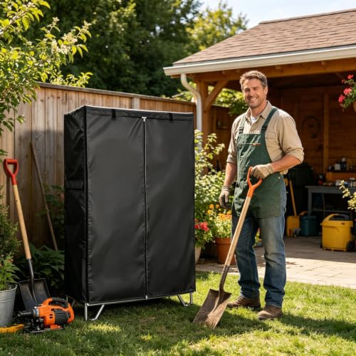 Cubierta para estantería Oxford con cremallera impermeable para cobertizo 3
