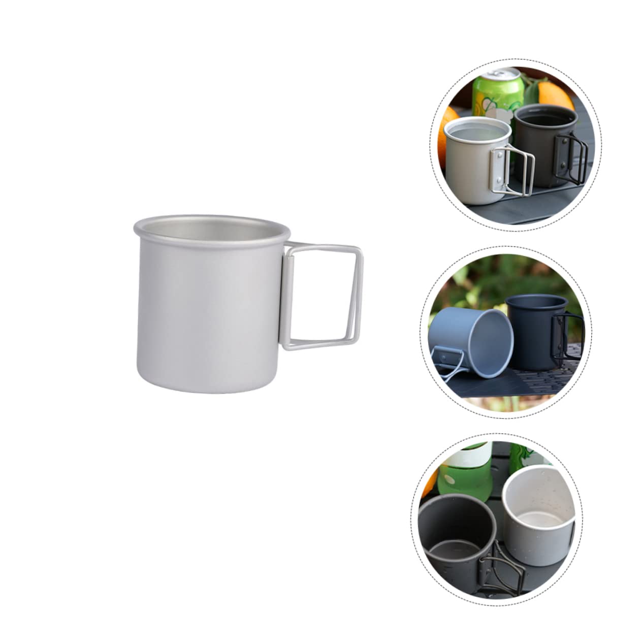 TOYANDONA 2 Sätze Faltbare Aluminium Trinkbecher Leichte Tragbare Wasserbecher Für Outdoor Aktivitäten Camping Und Reisen Für Kaffee Bier Und Getränke 2 Stück * 2