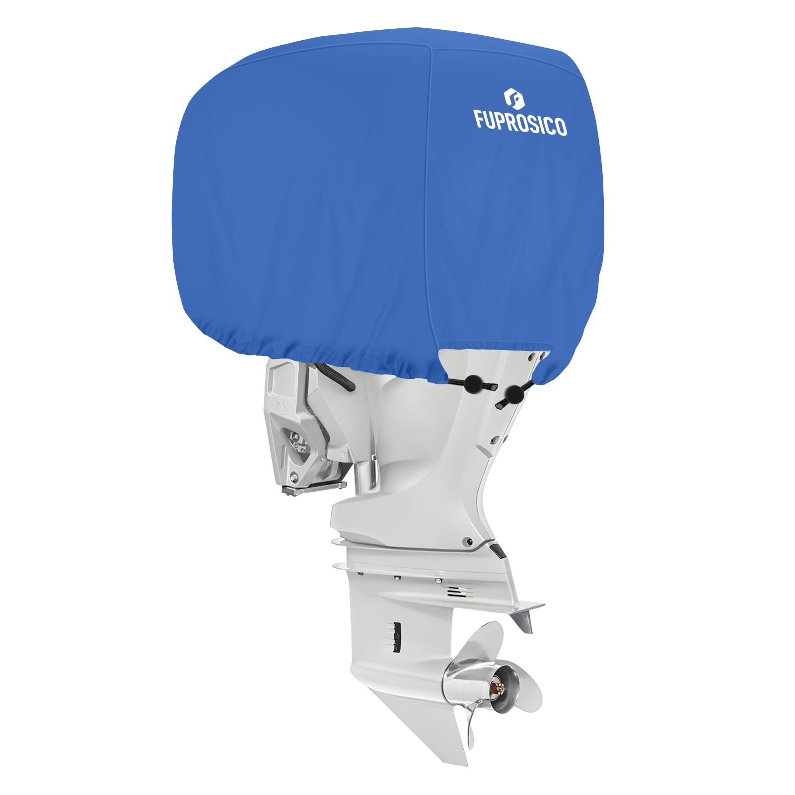 Fuprosico Outboard Motor Cover Waterproof Heavy Duty 900D Oxford with Cotton Lining Boat Motor Cover Fits 50-115 HP Outboard Engine,Blue