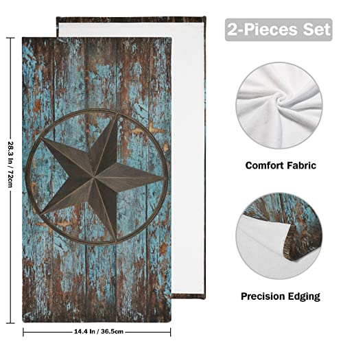 Western-Hand-Towels-Set-of-2Rustic-Country-Barn-Texas-Star-on-Teal-Wooden-Plank-Small-Bath-Soft-Absorbent-Decorative-Bathroom-for-Kitchen-Dish-Spa-Yoga-Guest-144×283-157×275 Western Hand Towels Set of 2Rustic Country Barn Texas Star on Teal Wooden Plank Small Bath Soft Absorbent Decorative Bathroom for Kitchen Dish Spa Yoga Guest 144×283 157×275