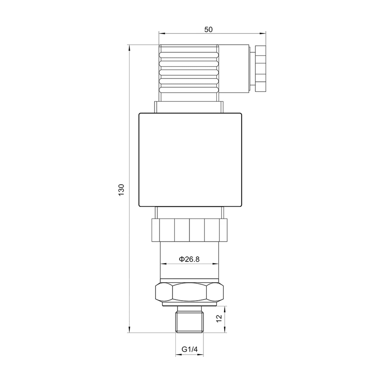 Przetwornik ciśnienia z wyświetlaczem LED G1/4 12-36V 4-20mA 0,5% 0-600bar Czujnik ciśnienia (4-20mA 2wire, 0-160 bar)