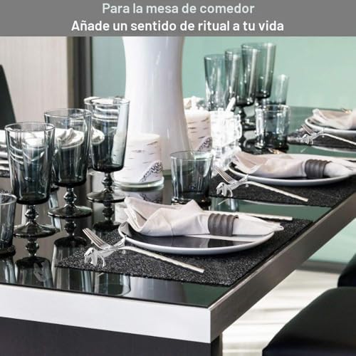 Miniatura 5 de Buzifu Soporte Para Palillos, 6 Unids Soportes Para Cubiertos Mesa, En Forma De Perrito, Reposacubiertos De Aleación De Zinc, Ideal Para Poner Palillos Cuchillos Tenedores Cucharas, Color Plata
