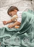 LAYNENBURG Muślinowy kocyk dziecięcy premium 120 x 120 cm – 4-warstwowy koc ze 100% bawełny – Öko-Tex 100 – koc do wtulania się lub do spania, chusta do spania dla niemowląt, noworodków i dzieci