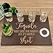 Tequila Gifts for Women and Men - Shot Board and Glass Holder Wooden Bar Tray with Salt Rim - for Liquor, Parties, Weddings, Housewarmings