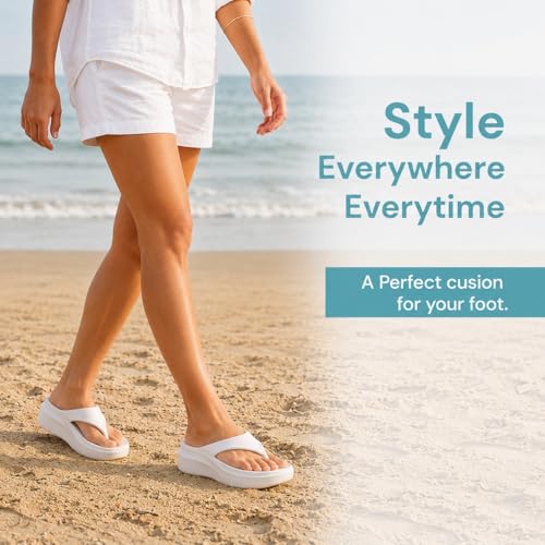 Image of ORTHO JOY Orthopedic Slippers for Women | Soft Cushioned EVA Flip Flops with Arch & Heel Support | Lightweight Anti-Slip Platform Thong Slides for Daily Wear, Indoor & Outdoor