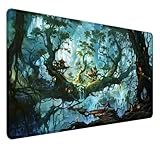 Tapete de escritorio con diseño de casa de árbol mágico (35.4 x 15.7 pulgadas),tapete de