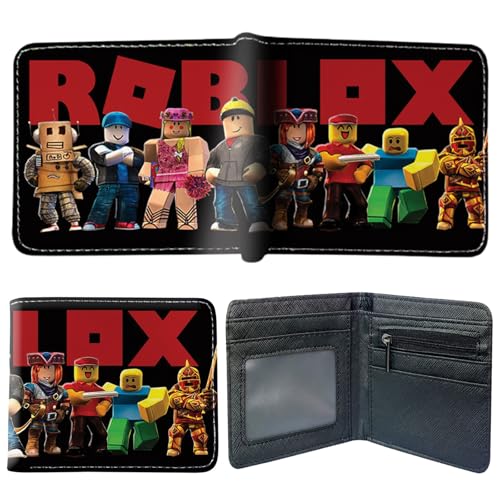 MEBSJY Portafoglio Bambino Caricatura, Portafoglio Robl in Pelle PU, Portafoglio Bifold per Ragazzi e Ragazze, Design Anime, Portacarte, Tasca per Monete, Regalo di Compleanno per Bambini