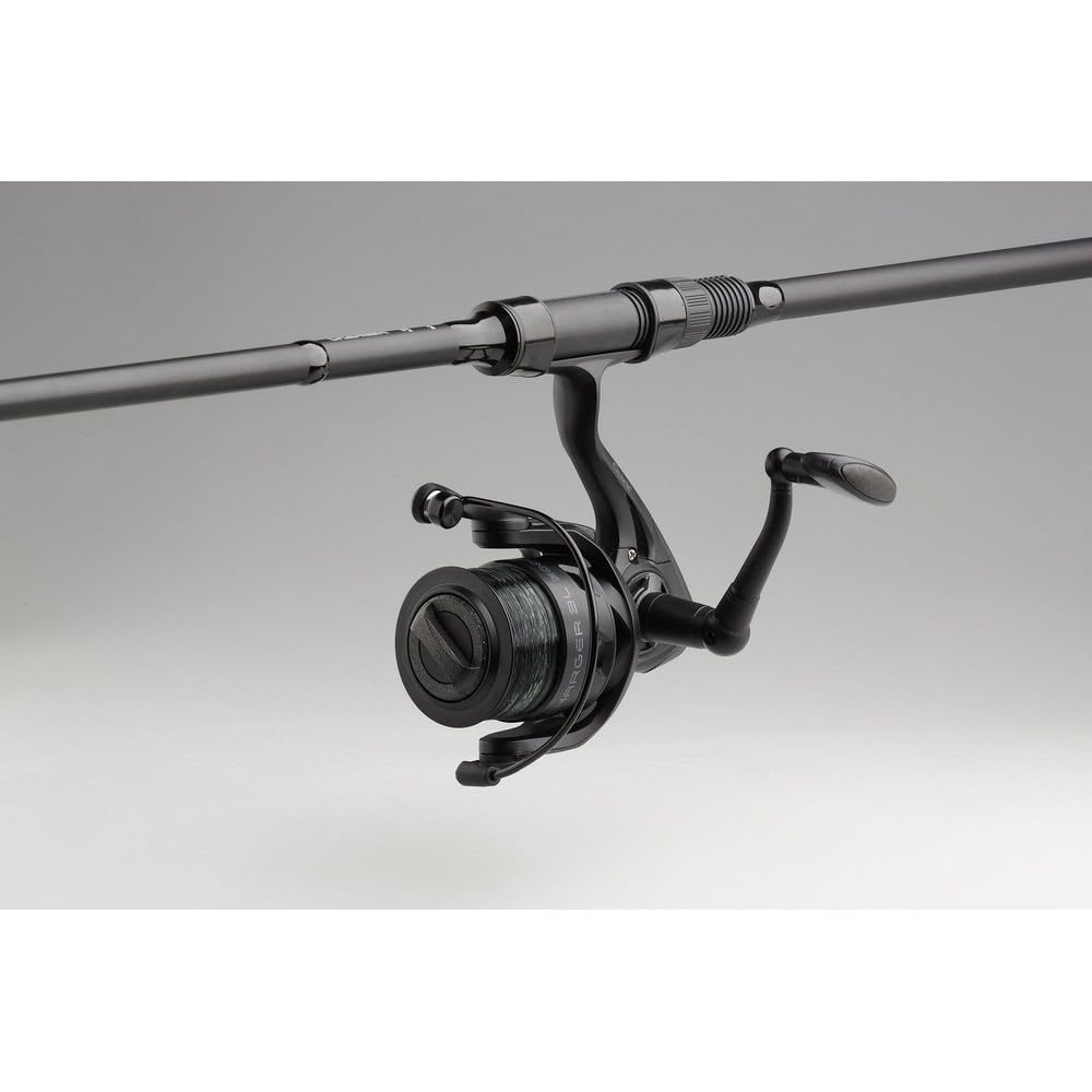 DAM Charger Carp 10FD Combo, Süßwasserangler Angelrute Rolle Karpfenfische, Starkes Leichtgewicht vielseitig, schwarz grau, 3.04m mäßig schnelle Rute, 5000er Rolle