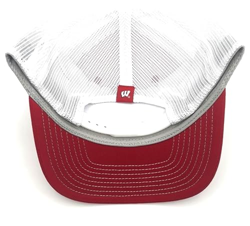 Gorra Trucker Mesh Oficial Universidad Wisconsin Roja/Blanca miniatura 2