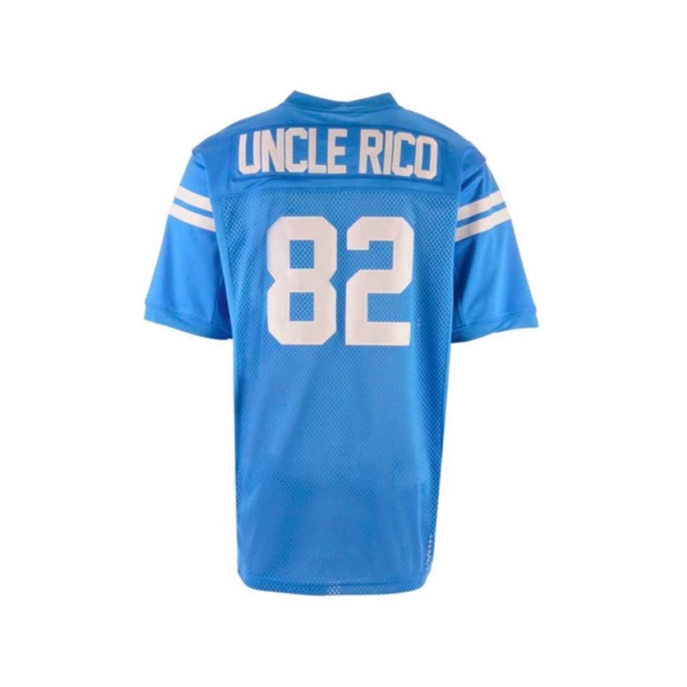 Uncle Rico #82 Embroidered Movie Football Jersey Blue Shirt