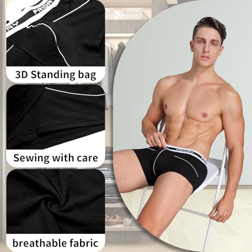 KAREN SPACE Mens Boxer Briefs Breathable High Elasticity Underwear for Men Comfortable Polychrome3