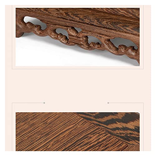 CGgJT Base per bonsai, espositore per piante, in legno, stile vintage, quadrato, moderno, decorativo, per casa, balcone, giardino, espositori (taglia: media) (taglia: M) (taglia: M) - Image 4