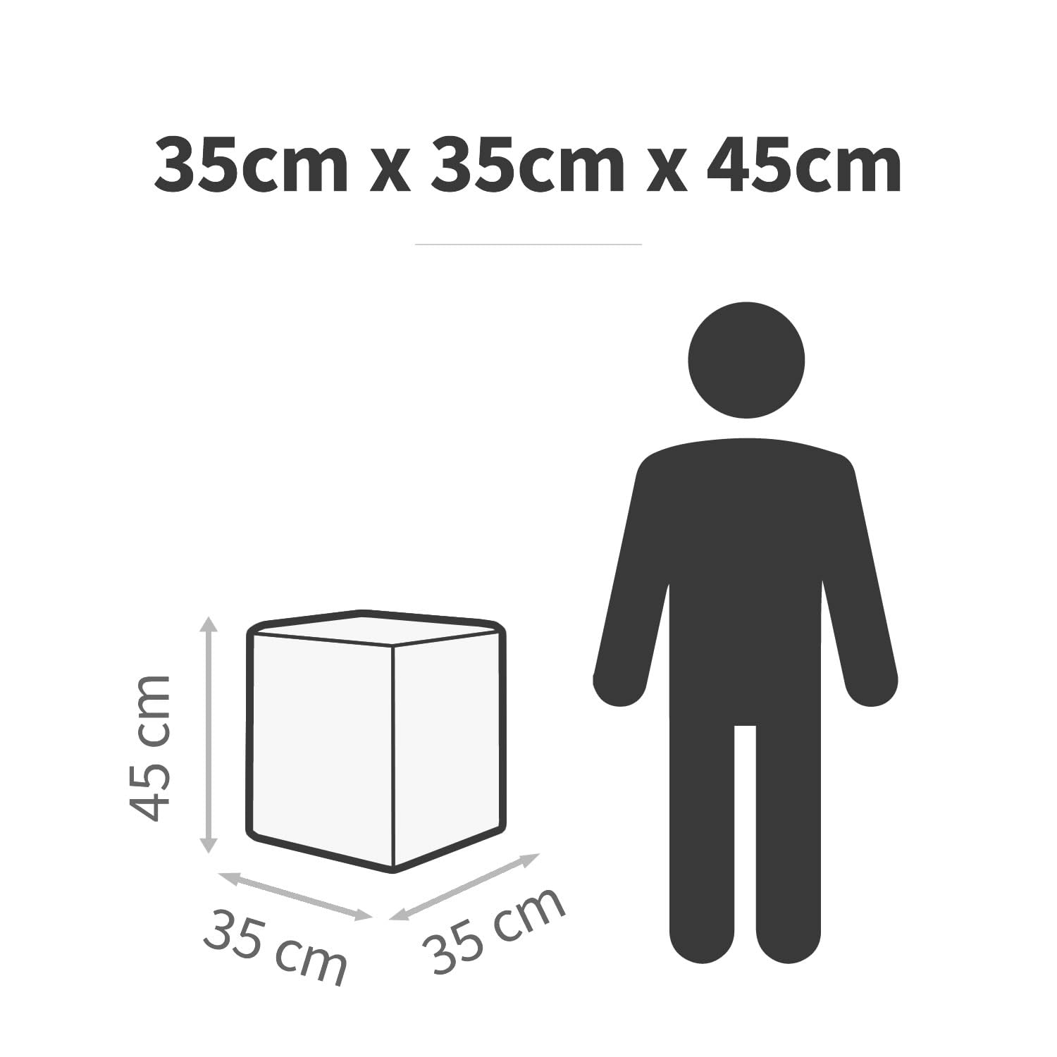 Happers Pack 2 Poufs Cube en Similicuir pour Salon ou Chambre Blanc