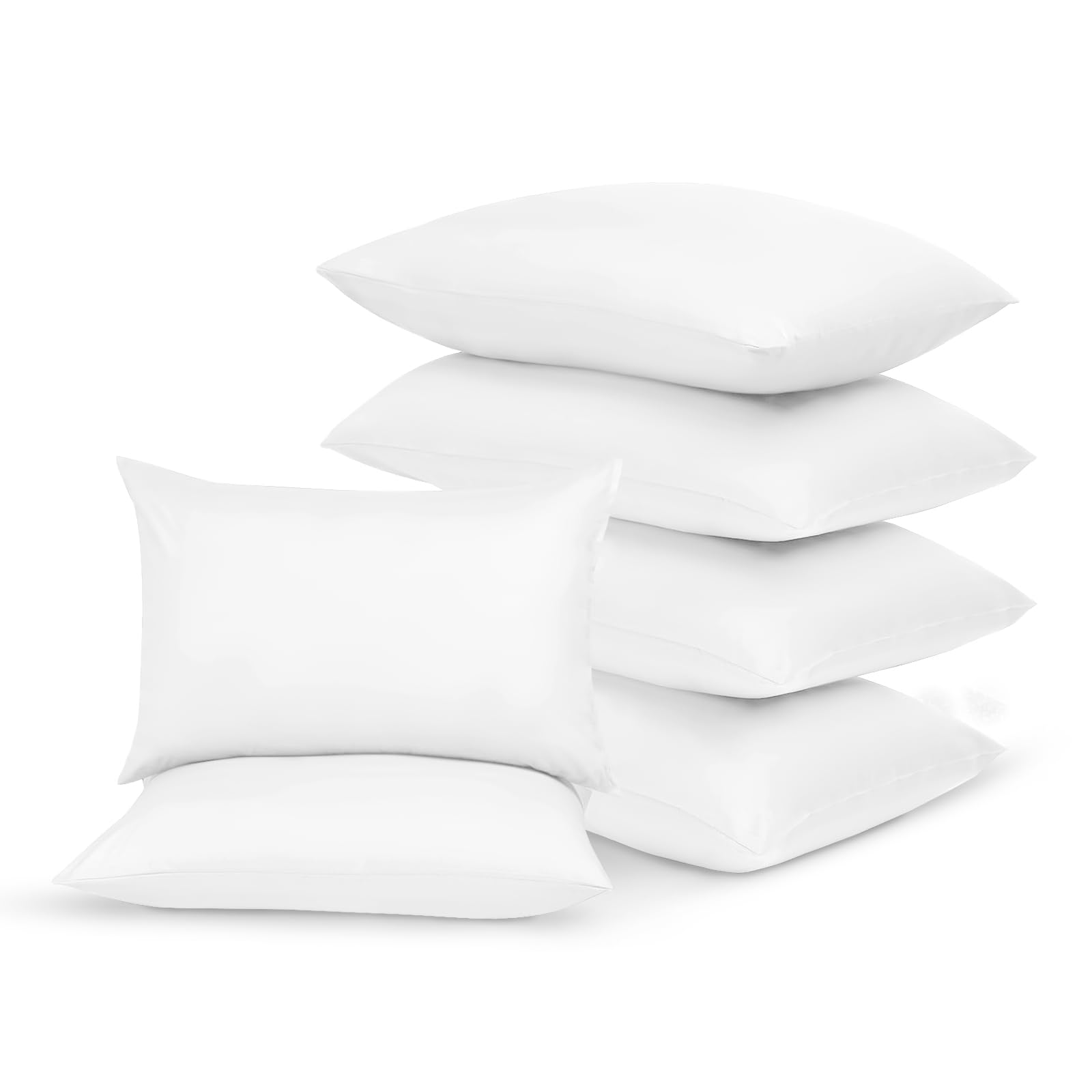 Yorkshire Bedding White Pillow Cases 6 Pack 100% Soft Brushed Microfiber Pillowcases with Envelope Closure- Fade & Stain Resistant Housewife Pillow Case 50 X 75 Cm