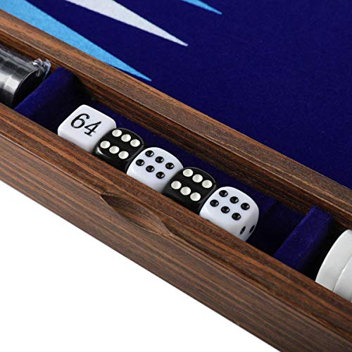 HOLYKING Backgammon Set with Travel Carrying Case for Kids and Adults- 19\" x 15\" Wooden Classic Board Game Case