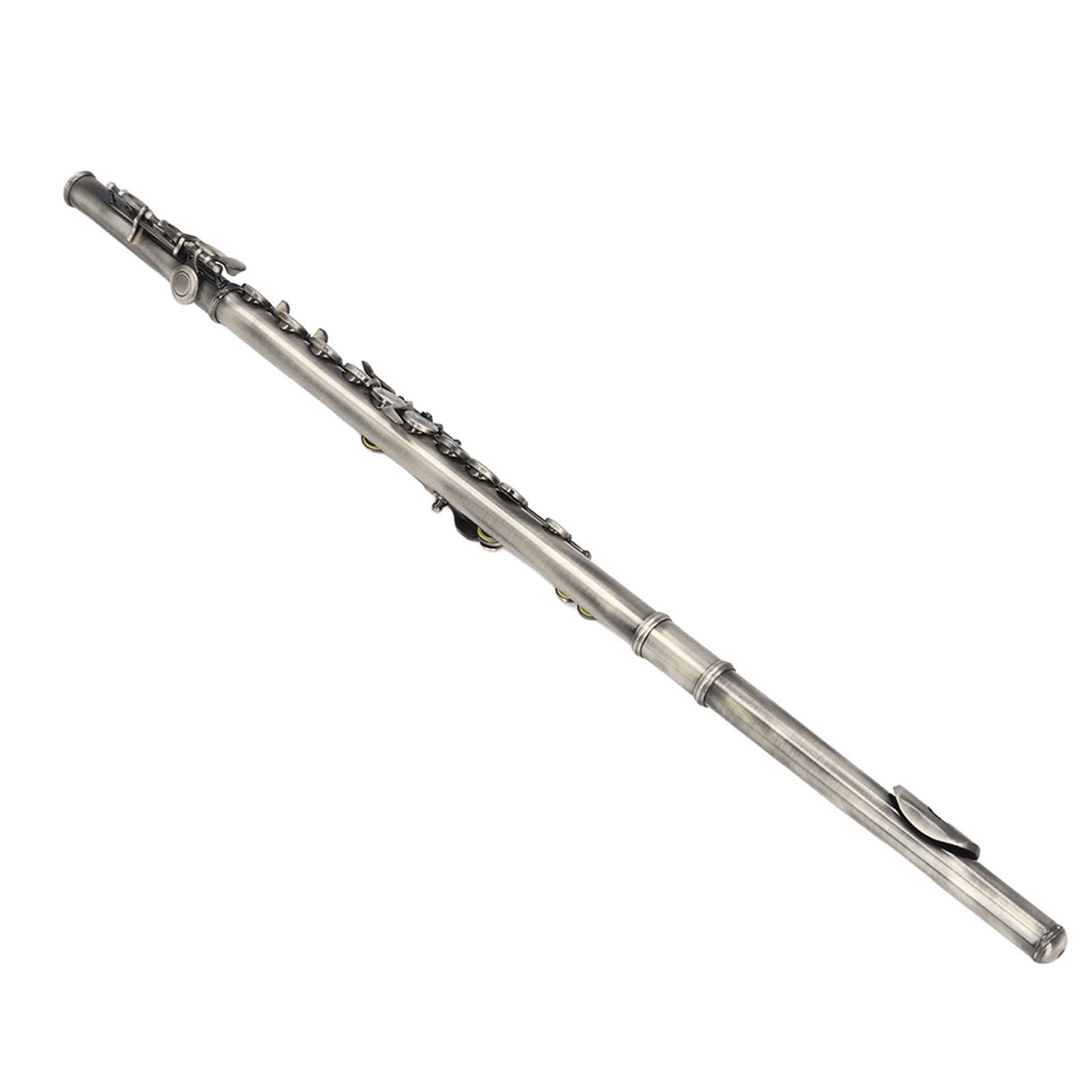 Eujgoov Flauta C de 16 Teclas, Material de Cuproníquel, Ideal para Estudiantes y Principiantes, Excelente Rendimiento para Práctica y Grabación Musical (Azul verdoso antiguo)