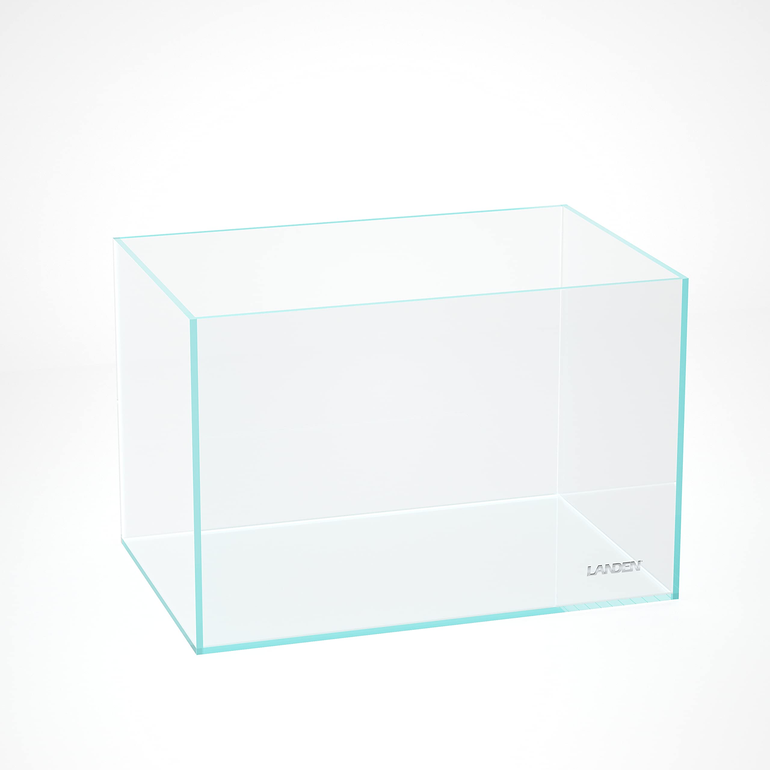 Landen60P 23 Gallon Rimless Low Iron Aquarium Tank, 23.6" L × 15.7" W × 15.7" H (60cm x 40cm x 40cm) 8mm Thickness 111005