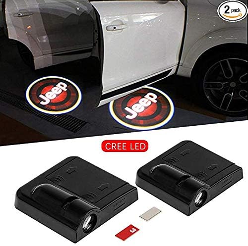 2 Pcs Wireless Car Projection Cree LED Projector, Car Door Welcome lights, Led Car lights, Logo Lights, Shadow led Lights for Jeep