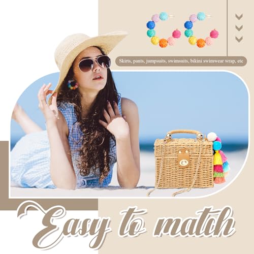 Bolso de playa de paja Aliceset para mujer miniatura 2