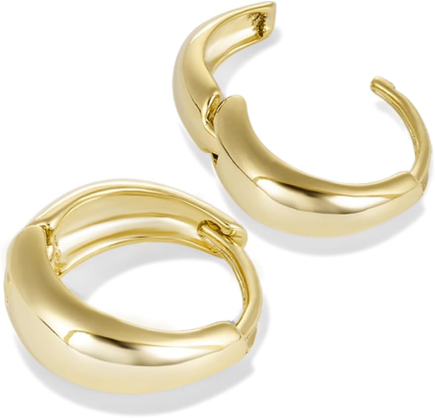 Mini Huggies Earrings for Women – Waterproof, Non-Tarnish, Hypoallergenic, Silver & Gold PVD Coated – Perfect for Beach, Weddings, Holiday Gifts