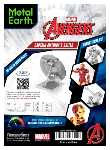 Kit Modelo 3D Escudo Capitán América Metal Earth miniatura 2