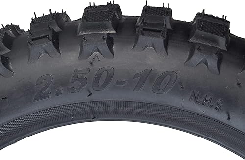 Miniatura 6 de AlveyTech Neumático trasero 2.50-10, se adapta al cohete de suciedad Razor MX500 y MX650, repuesto de rueda trasera, neumáticos de goma resistentes