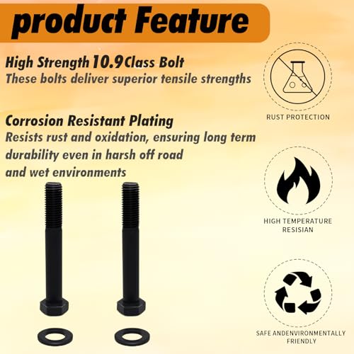 2 Pcs LS Crankshaft Balancer Damper Bolt,Fits 4.8L 5.3L 5.7L 6.0L 6.2L LS1 LS2 LS3 LQ4 LQ9 L92 L76 L77 L96,High-Strength Harmonic Balancer Bolt,Replace OE GM12557840,234-2503 - Image 3
