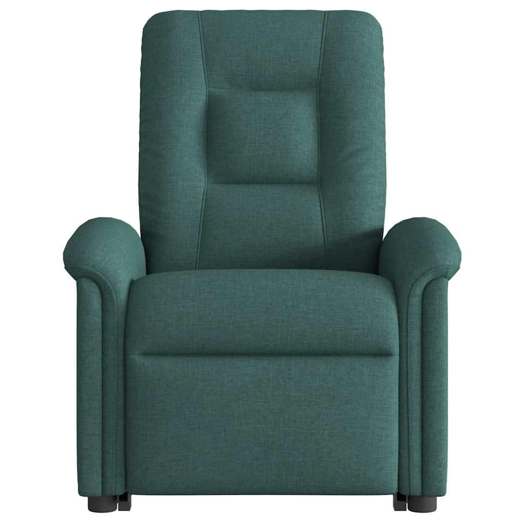 Genérico Sillón eléctrico reclinable elevable de Tela Verde Oscuro,Sillas,Sillones-3303280