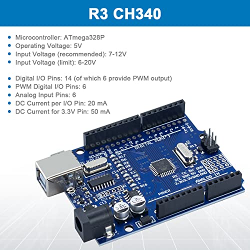 LAFVIN Basic Starter Kit with R3 CH340,Breadboard + Retail Box Compatible with Arduino IDE - Image 3