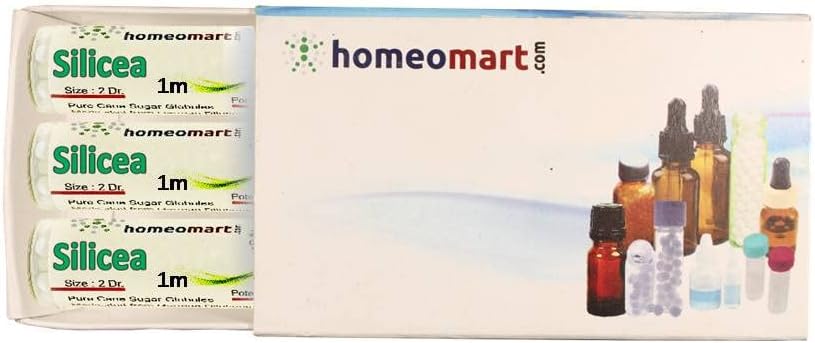 homeomart.com Silicea Homeopathy Pellets (Pills) in 1M Potency, Pack of 3