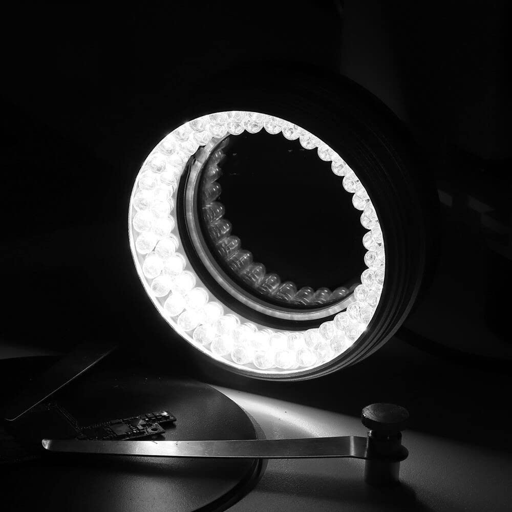 Osservazione al microscopio For microscopio stereo Sorgente luminosa Anello luminoso a LED 72 Perline della lampada Messa a fuoco Luminosità regolabile 100-240 V